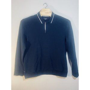 UNTUCKit Polo‎ Sweatshirt  Long-Sleeve Polo in Blue Size XL